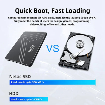 Netac 2.5'' SATA SSD – 128GB to 4TB Internal Solid State Drive for PC, SATA3 Hard Drive