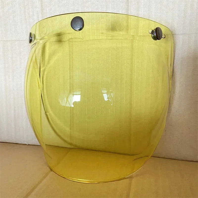 Open Face 3/4 Motorcycle Helmet Visor — Flip-Up Bubble PC Lens Windshield Shield for Casco Moto