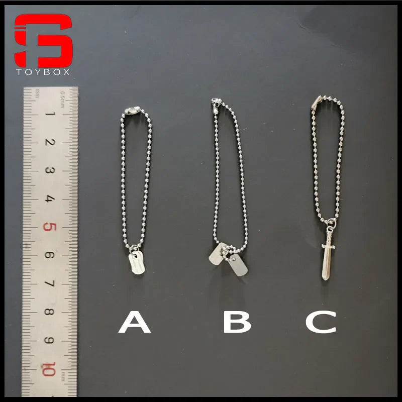 1/6 Scale Cross & Dog Tag Necklace – Soldier Accessory for 12-inch Action Figures