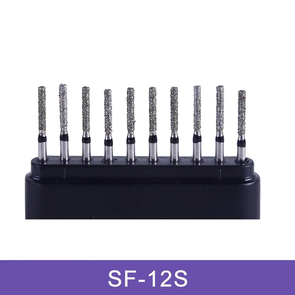 AZDENT Dental Diamond Burs Kit – Multiple Models with Black Storage Box for High-Speed Handpiece