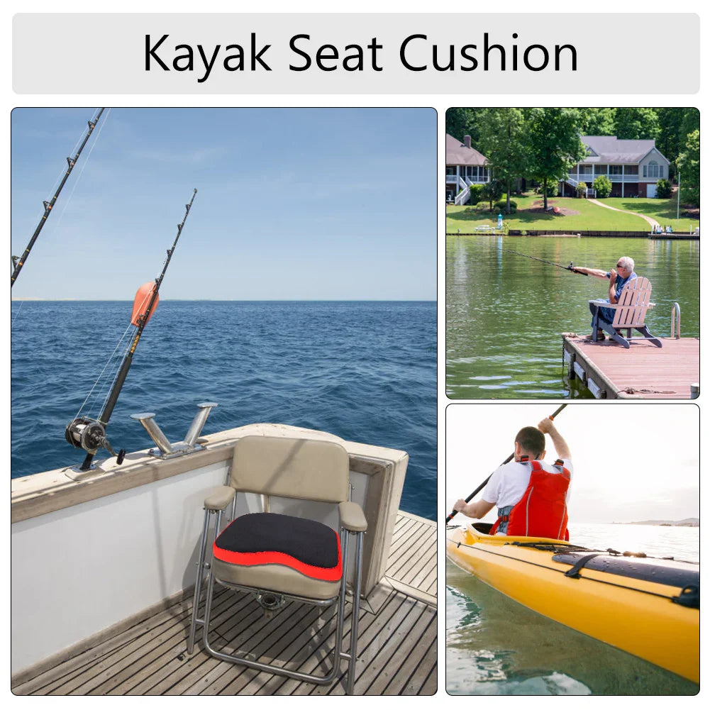 New Thickened Kayak Boat Cushion – 3 Colors, Padded Seat for Canoe, Fishing Boat & Rowing Chairs