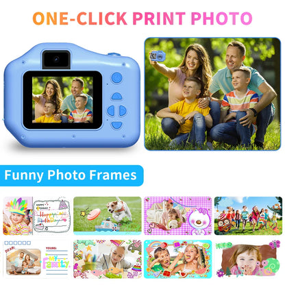 Instant Print Camera with 10x Digital Zoom - Perfect Children's Birthday Gift for Girls and Boys