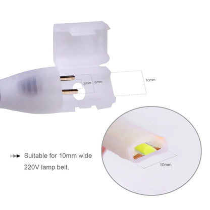 COB LED Strip Light with EU/US Plug (110V–220V) – Flexible LED Light Tape with Clip Accessories for Home and Decoration Lighting