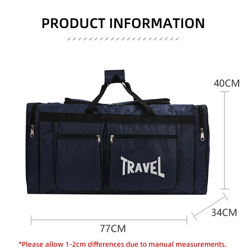 Foldable Travel Bag Y36A – Large Capacity Waterproof Business & Sports Duffel, Wear-Resistant Portable Handbag