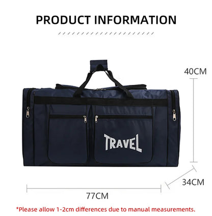 Foldable Travel Bag Y36A – Large Capacity Waterproof Business & Sports Duffel, Wear-Resistant Portable Handbag