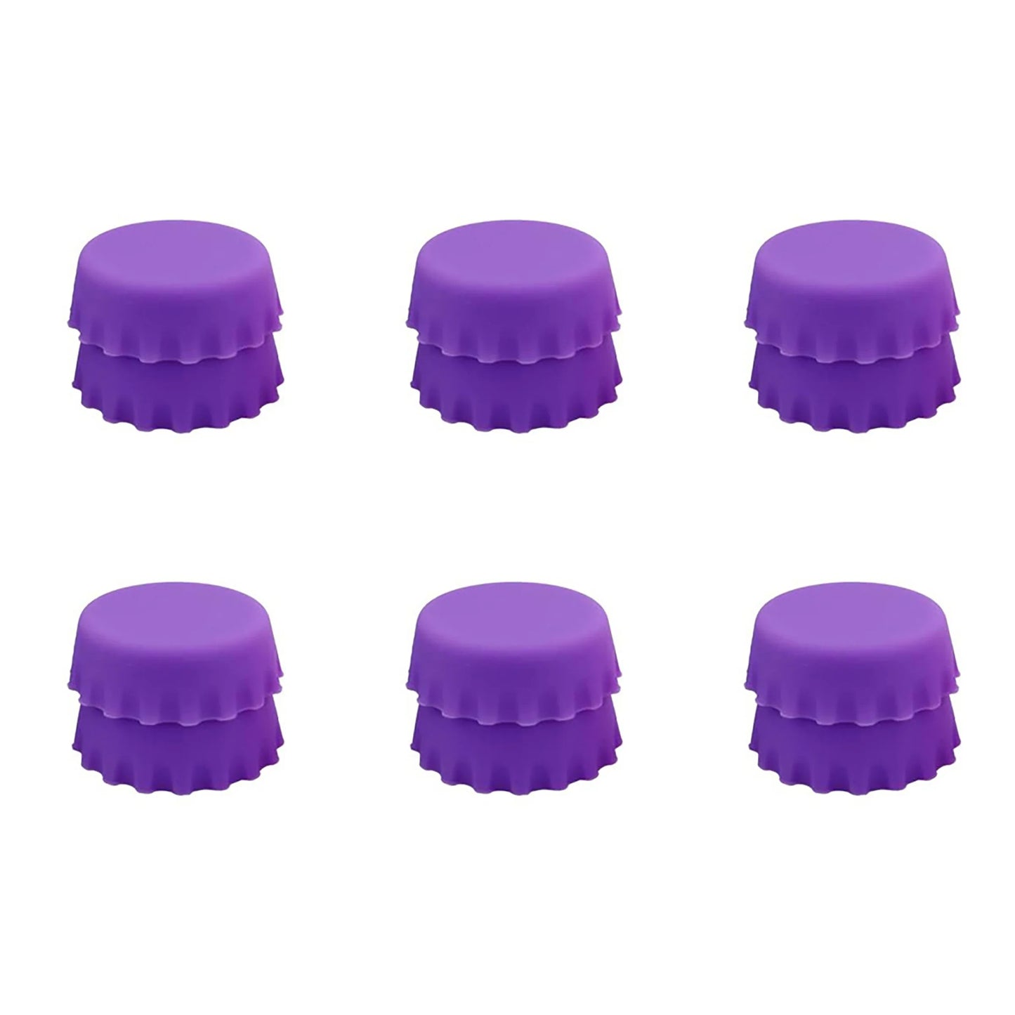 2/6/12pcs Silicone Beer Bottle Caps – Preservative Covers for Wine, Vinegar, Soy, and Cocktail Bottles