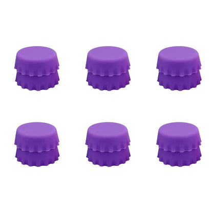 2/6/12pcs Silicone Beer Bottle Caps – Preservative Covers for Wine, Vinegar, Soy, and Cocktail Bottles