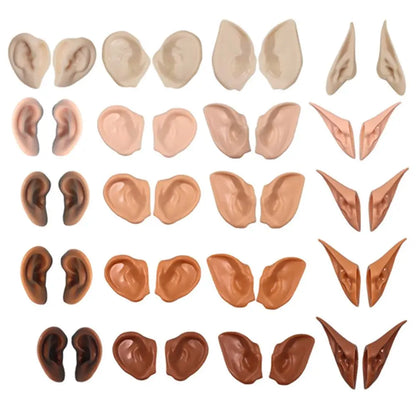 1/6 Doll Elf & Human Plastic Ears – White, Tan, Dark & Super Dark for 30cm Blyth Doll DIY Accessories