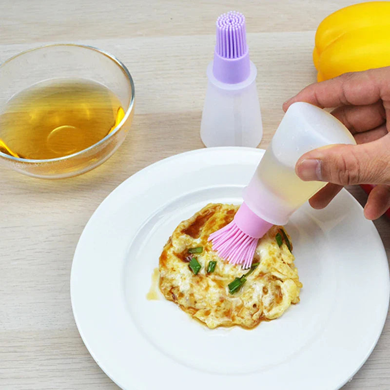 Silicone Oil Brush Set for Cooking and Baking - Versatile Kitchen Accessories, Non-Stick Basting Brushes for Cake, Bread, and Pastry, Essential BBQ and Cooking Utensils