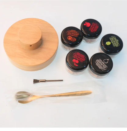 Cocktail Smoker Kit — Whiskey Wooden Smoker with Apple, Cherry, Oak & Pecan Wood Chips, Bar & Kitchen Drink Accessory