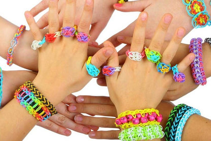Rainbow Rubber Band Bracelet Kit – DIY Woven Lace Craft Toy for Girls, Hair Accessories & Handmade Gift