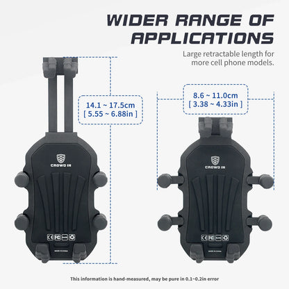 Aluminum Motorcycle Handlebar Phone Holder – Anti-Vibration Navigation & Mirror Mount Stand