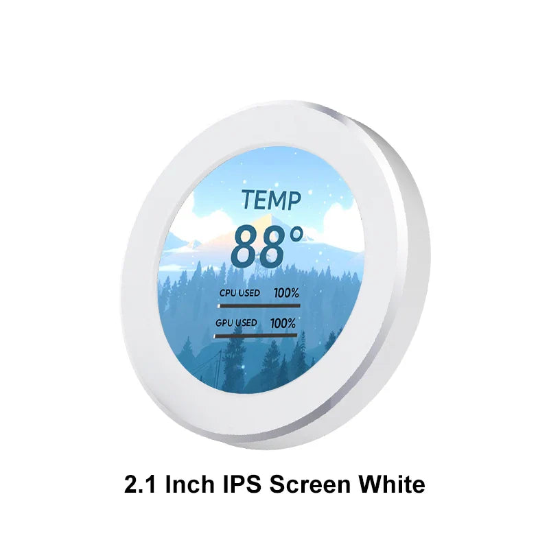 2.8-Inch IPS Secondary Screen USB Round LCD – 480x480 Water-Cooled CPU/GPU/RAM/HDD Monitor for Mini PC Gamer (No AIDA64)
