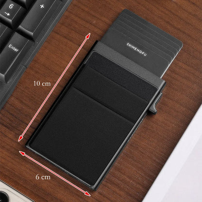 RFID Credit Card Holder for Men – Slim Minimalist Metal Wallet, Luxury ID Bank Card Case, Compact Carteras