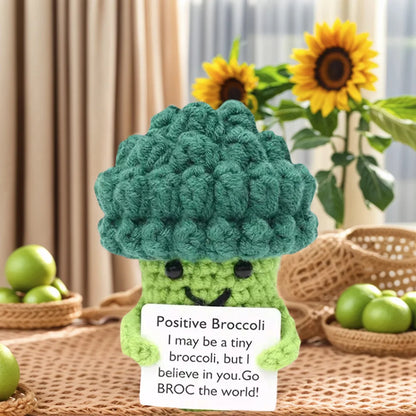 Positive Energy Crochet Doll — Handmade Knitted Plush Potato, Plant, Avocado, Bee & Animal Pocket Hug Emotional Support Gift