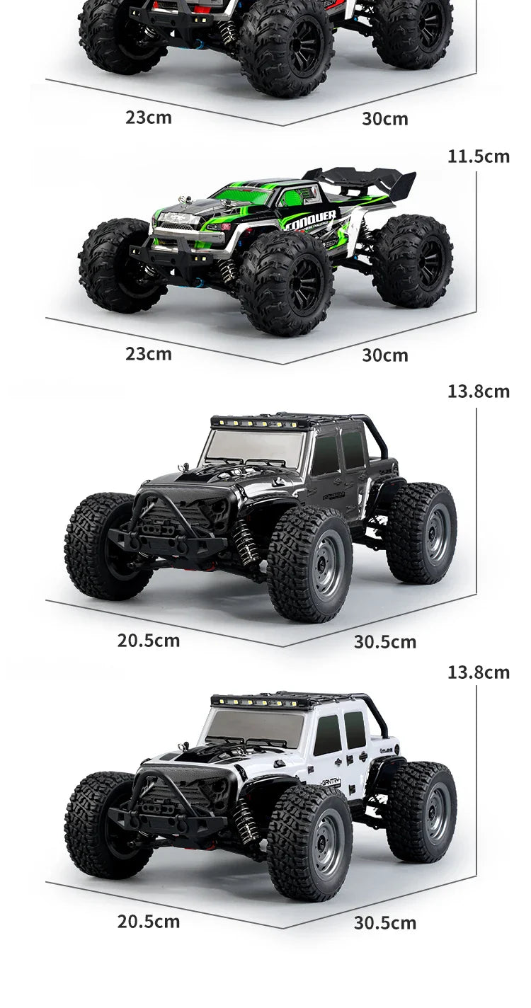 ZWN 1:16 4WD RC Monster Truck – 70KM/H High-Speed Drift Remote Control Car with LED for Kids, vs Wltoys 144001
