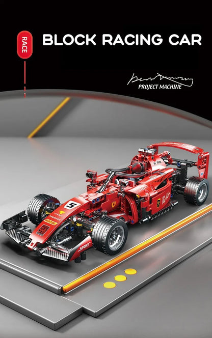 F1 Technical W14 Formula 1:8 Racing Car – 1432PCS City Speed Building Blocks, Compatible with 42141, Sports Vehicle Model Assembly Toy