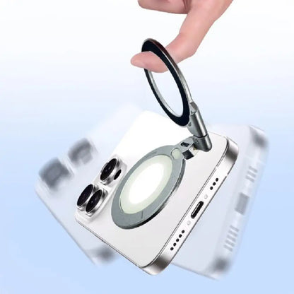 Foldable Magnetic Finger Phone Holder - Rotating Portable Phone Stand