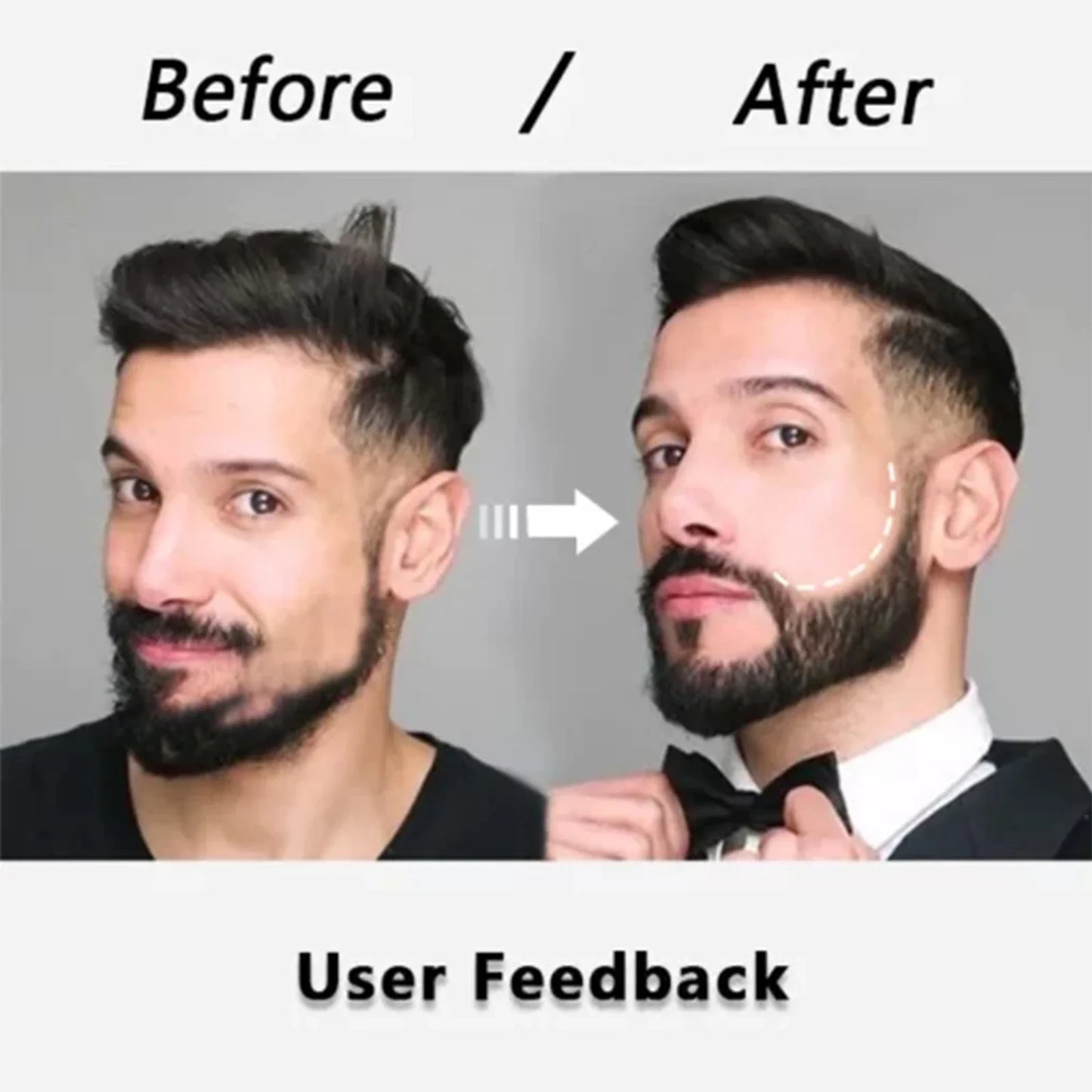 Beard Filler Pen with Brush Kit – Waterproof Long-Lasting Beard & Mustache Coloring Tool for Shaping Hair & Eyebrows