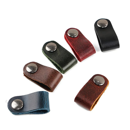 10PCS Faux Leather Cable Ties – Organizer Straps for Data Cables & Earphones, No Battery Required