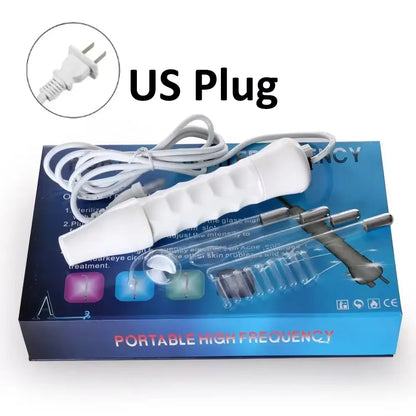 4 in 1 Electrode Glass Tube Machine - High Frequency Skin Spot Acne Wand for Facial Spa & Skin Care Electrotherapy