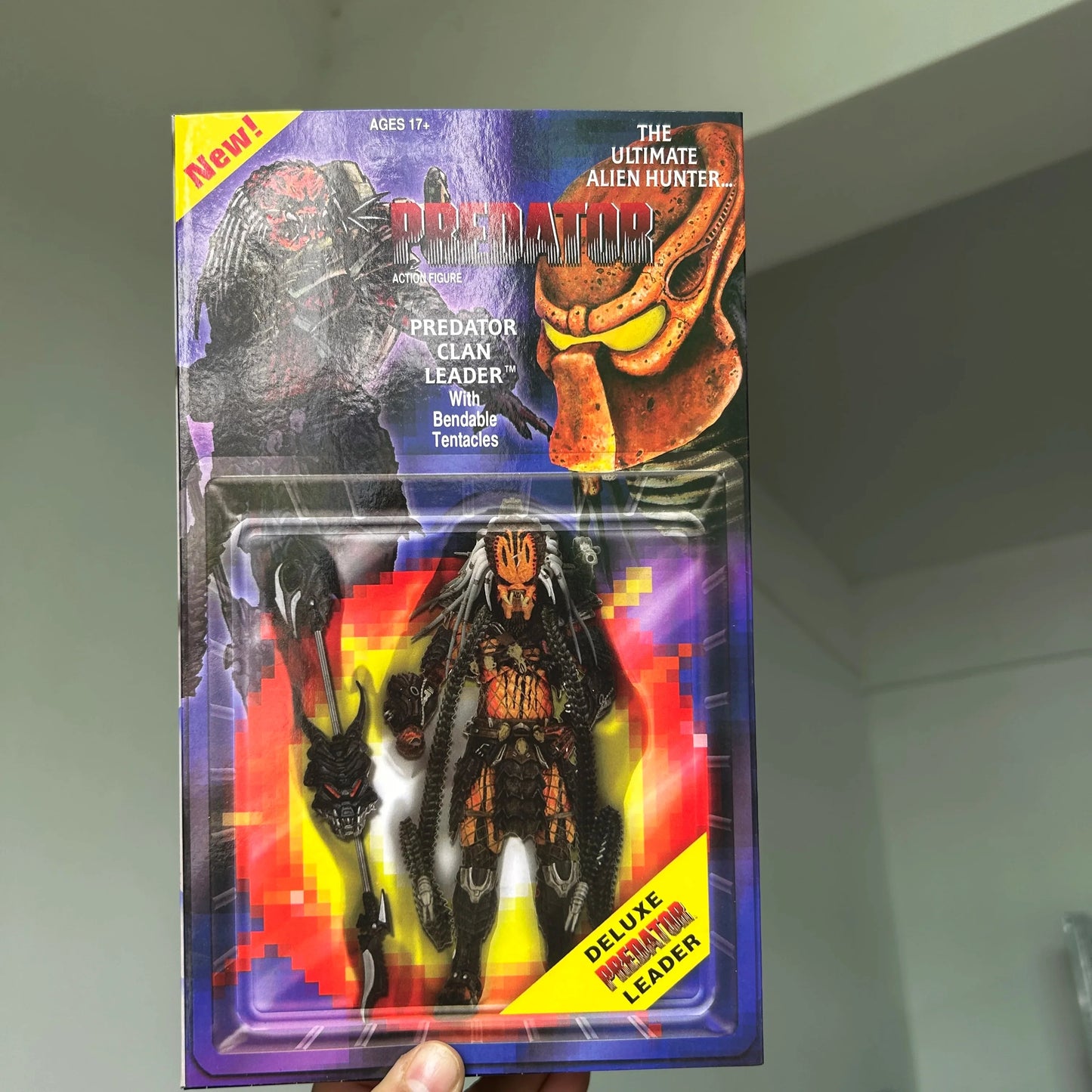 NECA Predator Clan Leader Action Figure — Deluxe Concrete Jungle Alien Warrior Model Toy & Desk Decor Gift