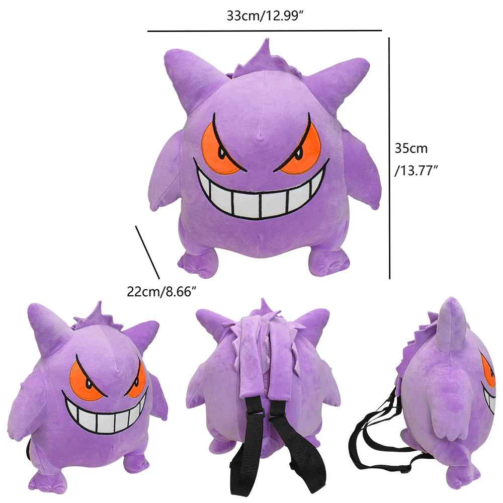 Pokemon Plush Backpack – Pikachu, Snorlax, Eevee, Mimikyu, Mew, Gengar, Charizard, Piplup & Slowking Toy Doll Gift for Kids