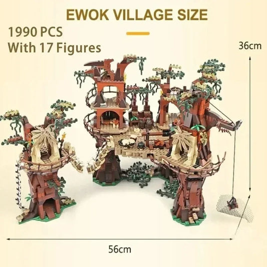 MINISO Ewoks Village Building Block Set – 1990pcs Creative Construction Toy Gift for Kids