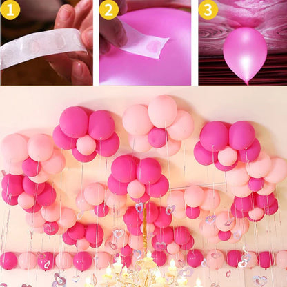 Flower Shape Balloon Clips - Plastic Decoration Accessories for Baby Shower, Wedding, Birthday Party, Plum Clip for Globos Balloons