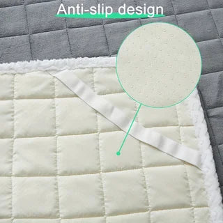 Queen Size Milk Velvet Mattress Pad – Soft Breathable Quilted Mattress Protector Cover