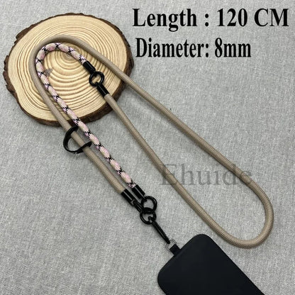 120CM Crossbody Neck Cord Lanyard – 8MM Detachable Wrist Strap, Anti-Lost Cell Phone Case Hang Chain for Outdoors