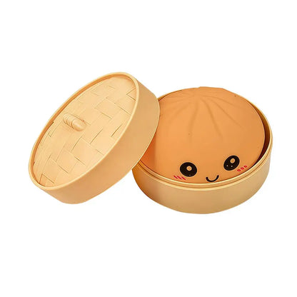 Realistic Giant Dumpling Squishy Toy – Soft TPR Bamboo Steamer Fidget Stress Relief & Creative Gift