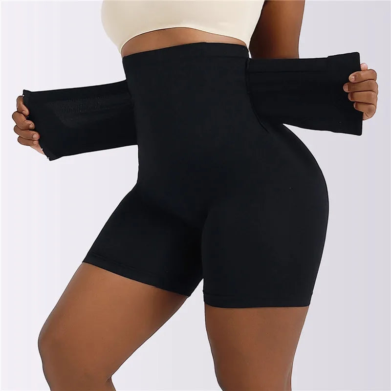 Women’s High Waist Firm Tummy Control Shapewear – Hook Body Shaper Shorts with Butt Lifter Slimming Fajas