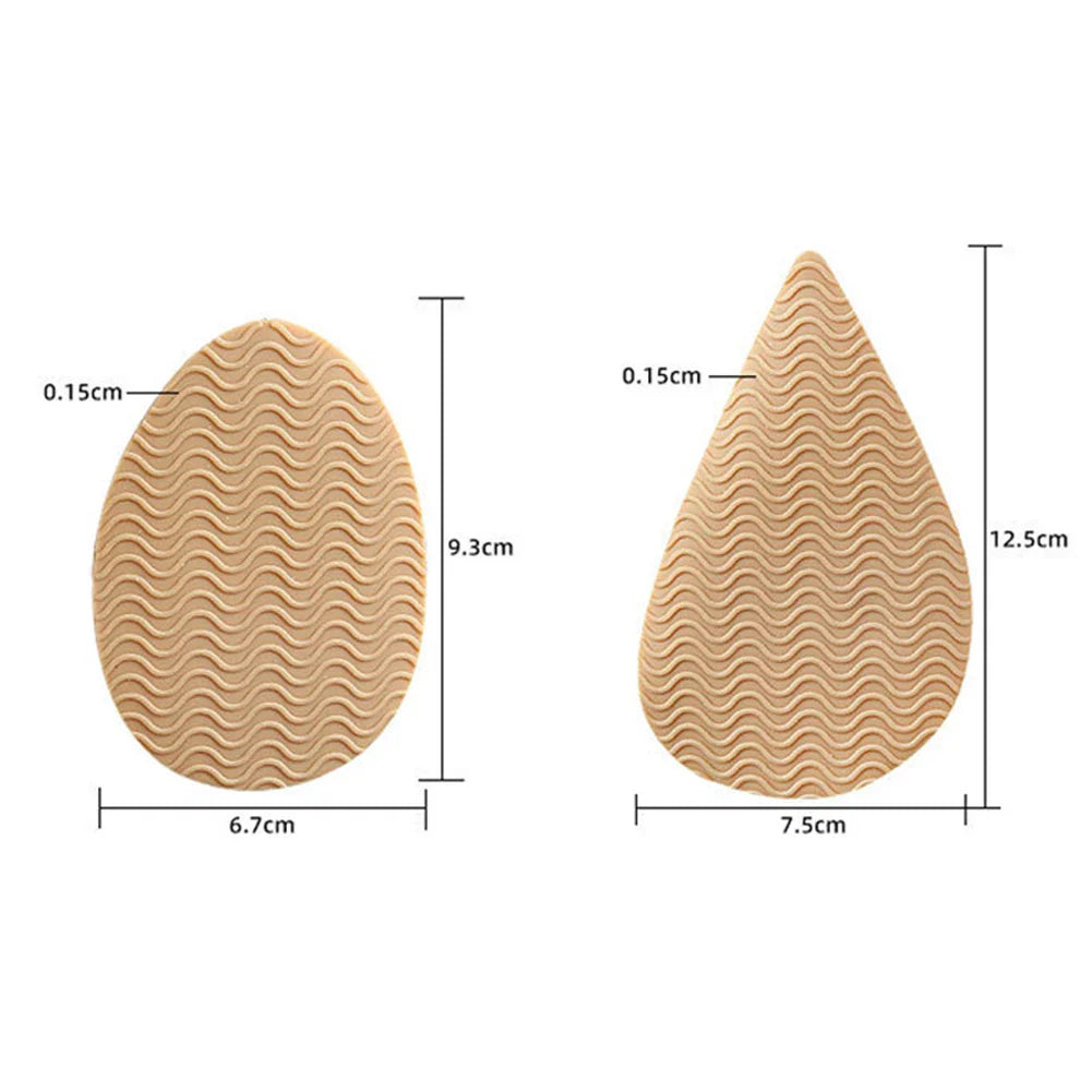Rubber Shoe Sole Protector - Wear-Resistant Non-Slip Forefoot Mat, Self-Adhesive High Heel Cushion Pads
