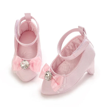 Infant Pre-Walker Princess Shoes - Baby Girls Bow Party Walking Footwear