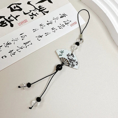 Chinese Style Phone Lanyard - Retro Tassel Anti-Lost Strap with Keychain & Bag Charm