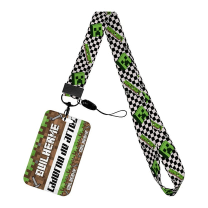 Cartoon Game Name Badge Holder Lanyard – Student ID & Credit Card Strap Gift