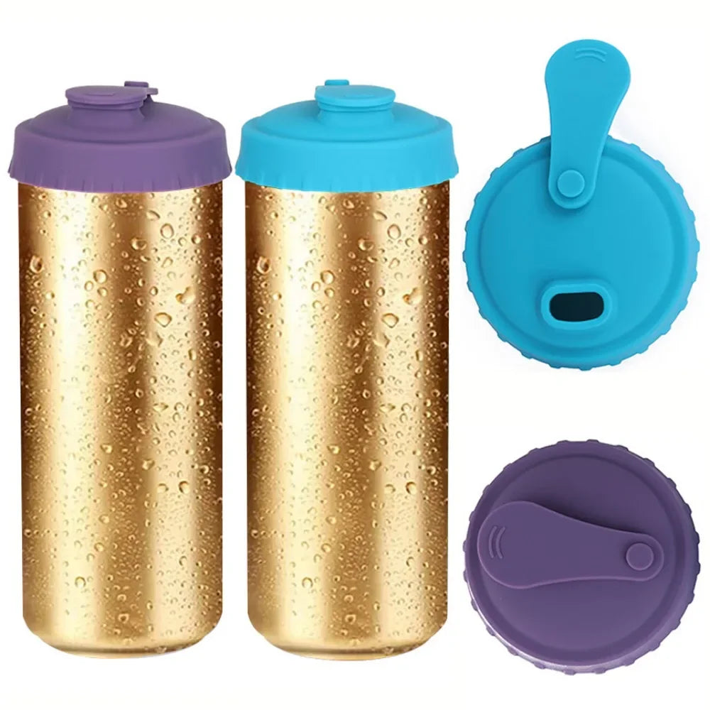 Silicone Soda Can Lid – Reusable Can Stopper for Soda, Beer, Juice, and Coke (Fits Standard Cans)