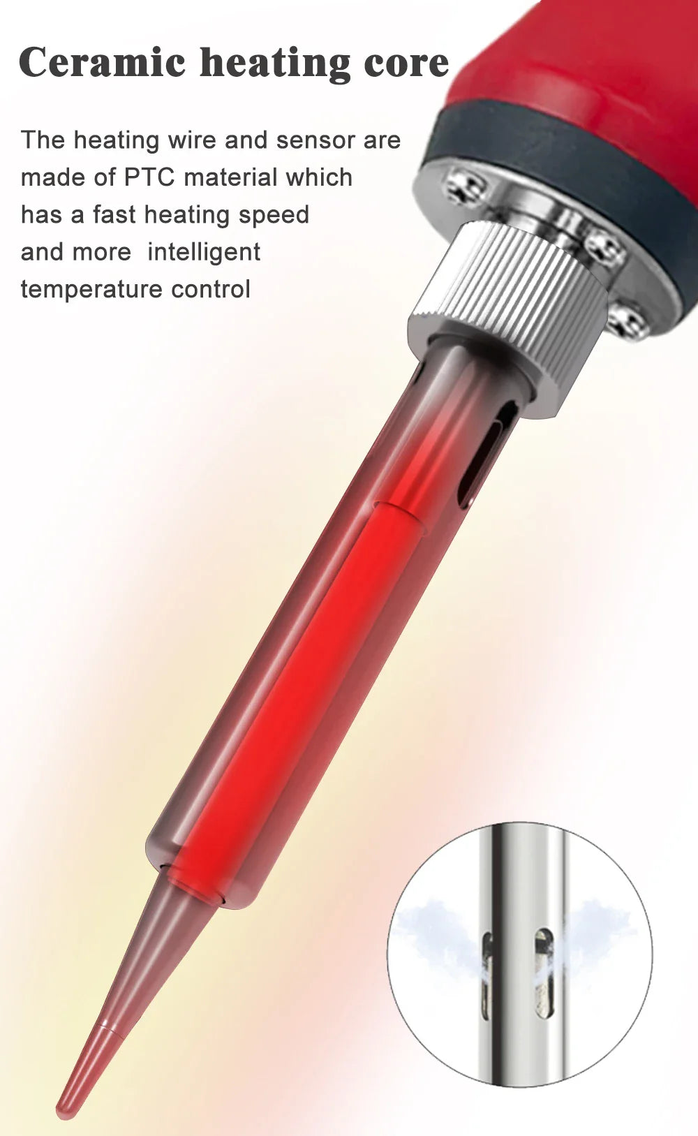 80W Soldering Iron Kit – Adjustable Temperature with LCD, Ceramic Heater, Soldering Tips & Tweezers