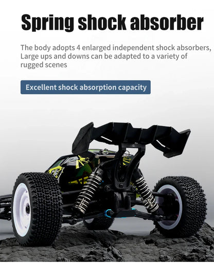 16103 Fast RC Cars – 50km/h 1/16 Off-Road 4WD Monster Truck with LED Headlights, 2.4G Waterproof Remote Control (For Adults & Kids)
