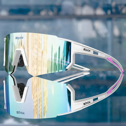 Scvcn UV400 Sports Sunglasses - Fashion Eyewear for Men and Women, Ideal for Biking, Running, Driving and Racing
