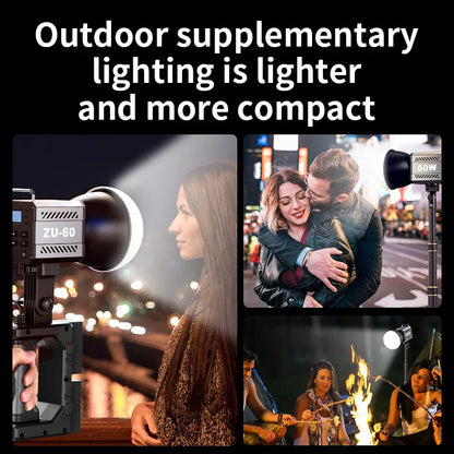 LED Fill Light Handheld COB Photography Light - Dual Color, Gentle Light for Outdoor Shooting, YouTube, TikTok, Vlog with Remote Rocker