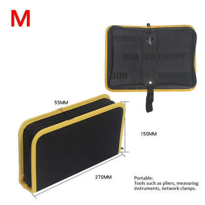 Multifunction Oxford Canvas Tool Bag - Portable Hardware Organizer Pouch for Screws, Nails & Repair Tools