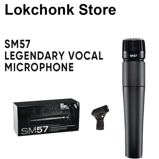 Metal SM57 Cardioid Dynamic Microphone - Professional Wired Mic for Stage Singing, Shure Karaoke, BBOX & Vocal Recording