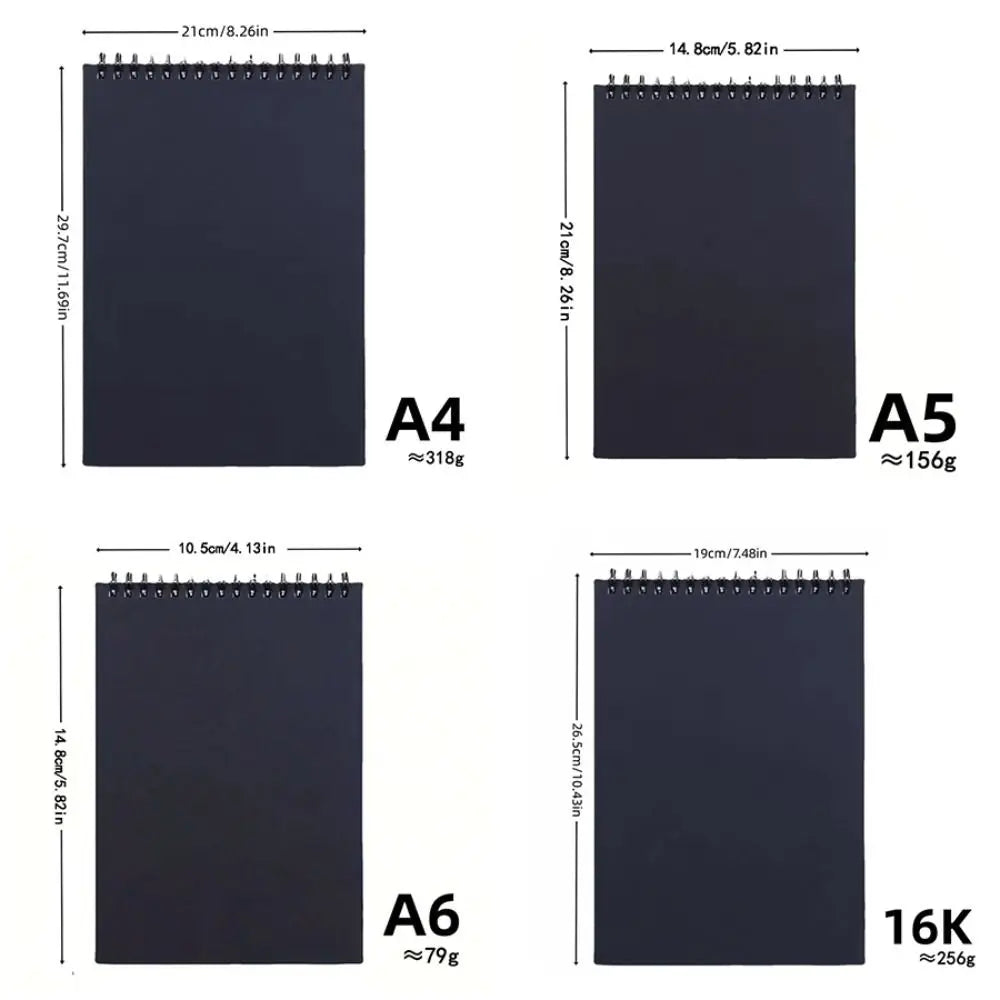 30-Sheet Spiral Sketchbook Drawing Pad - Thick Acid-Free Paper for Sketching & Oil Painting