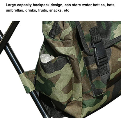 Camping Folding Chair – Lightweight Outdoor Fishing Stool, Portable Tourist Backpack Seat for Nature Hikes