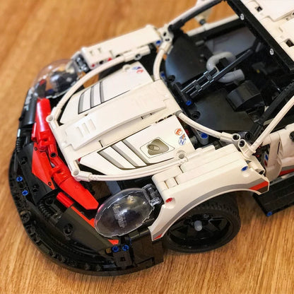 1580-Piece RC 911 RSR Racing Car Building Blocks Kit — LED Lights, Motorized Sport Car MOC 42096
