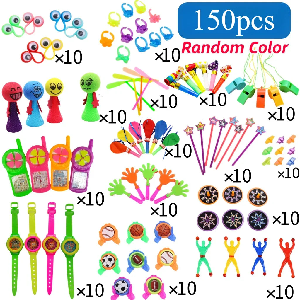 Kids Birthday Party Favors Set – 40–150pcs Piñata Stuffed Toys Bulk Gift Assortment Giveaway Pack for Party Goodie Bags