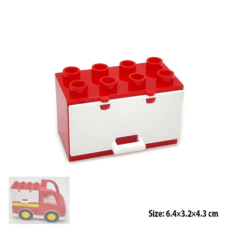 New Large Building Blocks Toys – Cartoon Princess Carriage, Car & Airplane Vehicle Models, Big Bricks Gift for Kids