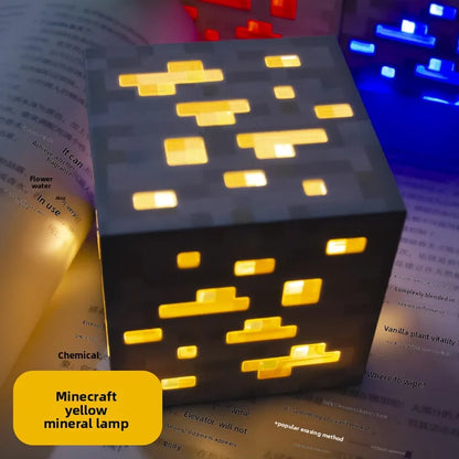 MC Game LED Creeper Night Lamp – Creative Block Button Light for Bedroom, Desk, and Bedside Decoration